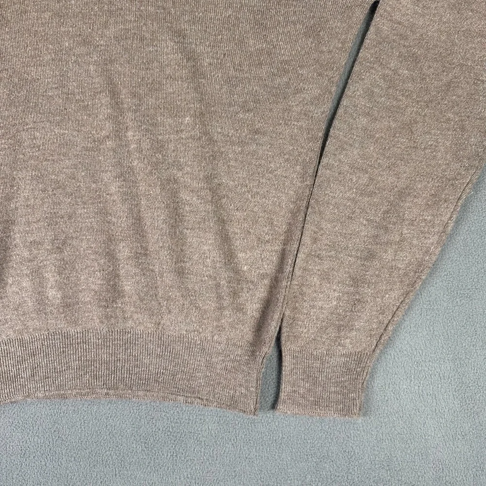 Jantzen Sweater Mens Large‎ Taupe Brown Vintage 80s Knit Eclectic Grandpa USA